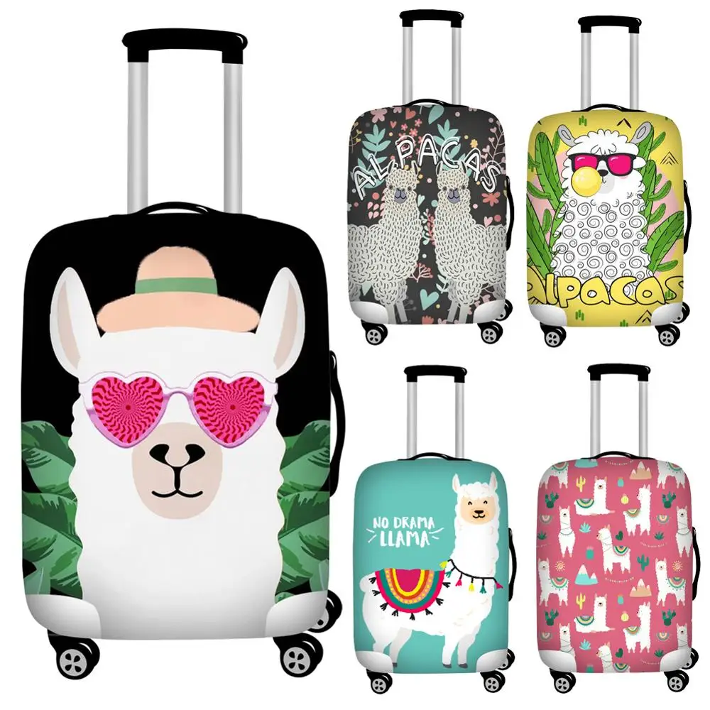 Чехол для чемодана с принтом альпака водонепроницаемый складной защитный чехол