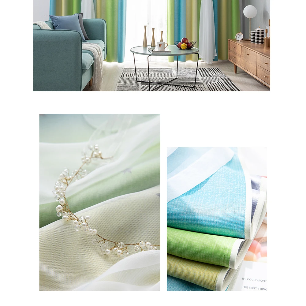 ESKIMO Разноцветные полосатые затемненные шторы для гостиной спальни детской