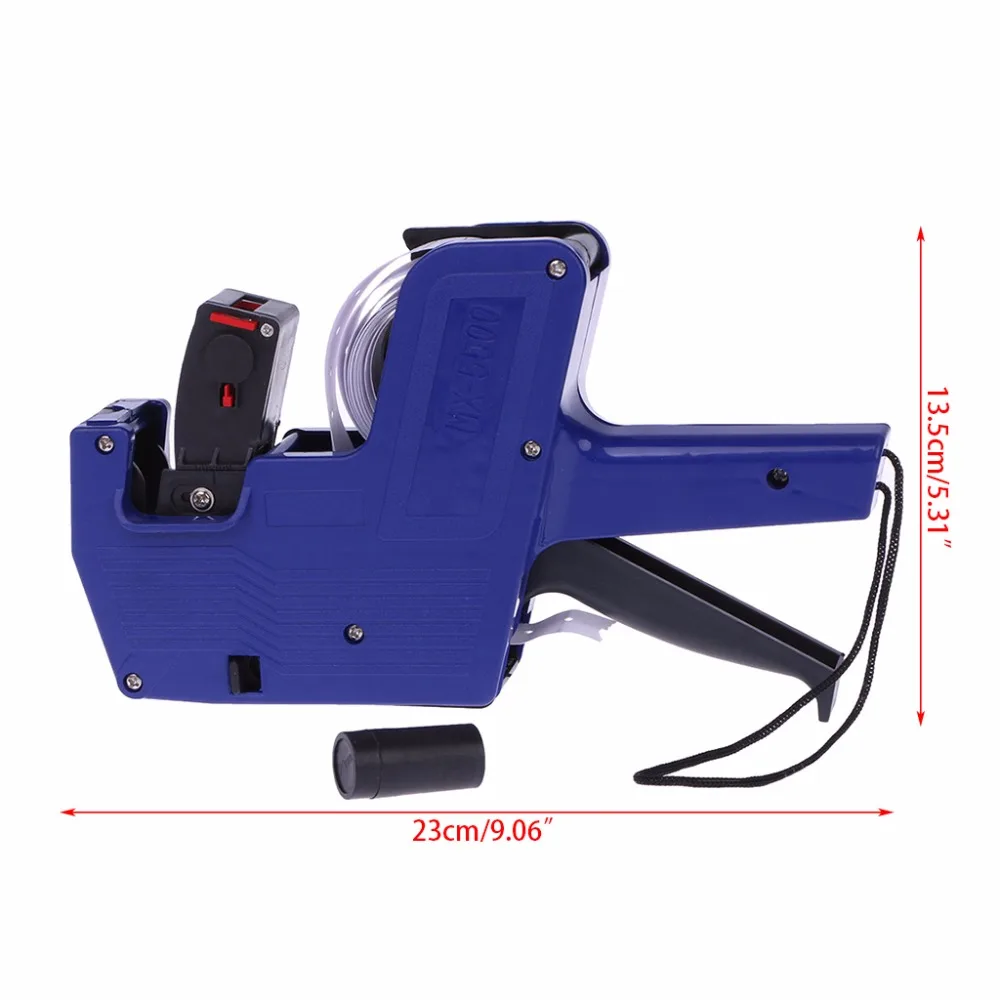 Hot MX-5500 8 Digits Price Tag Gun Labeler Labeller Stickers Label Paper +2 Ink Roll Manual Pricing Machine Random Color | Дом и сад