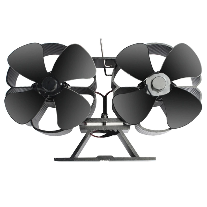 Двойные двигатели дровяная печь 8 лезвие ножа маленькие Размеры вентилятор