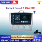 Автомагнитола для Ford Focus 2 3 Mk2 Mk3 128-2004, 8 + 2011 ГБ, Android 10, 2DIN, Wi-Fi, USB, GPS