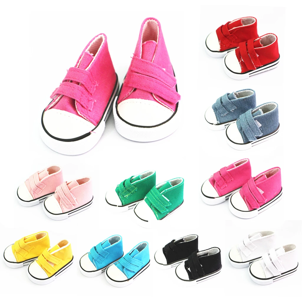 

Dressy Canvas Sneakers Gym Shoes Flats FOR Doll Clothes