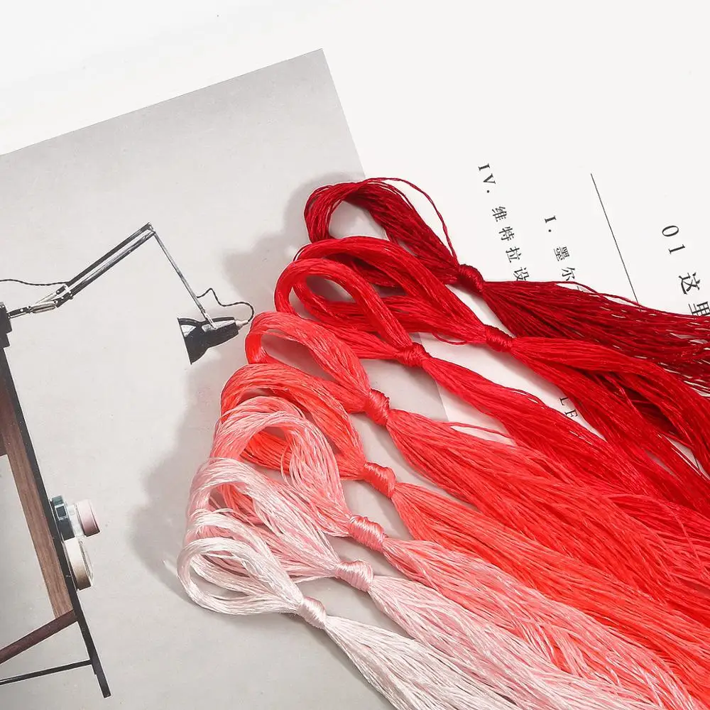 7-8 шт. Высокое качество многоцветная шелковая нить вышивка нитки поделки ручная