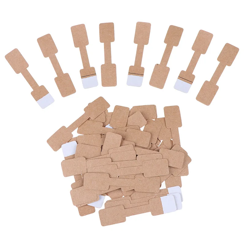 

Quadrate Blank Price Tags Necklace Ring Jewelry Labels Paper Stickers 50/100Pcs