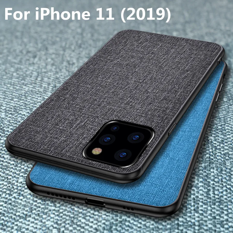 Дышащий тканевый деловой чехол Coque Cover 5 8 дюймов для iPhone 11 2019 XI Max 6 Новые чехлы