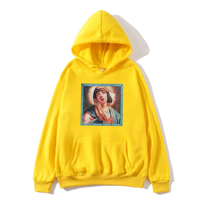 Мужская толстовка с капюшоном принтом Девы Марии|Мужские толстовки и свитшоты| |