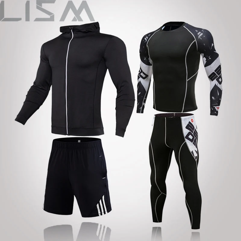 

Спортивное беговое мужское дышащее компрессионное длинное нижнее белье тренировочный костюм Спортивная одежда ветрозащитное Мужское ниж...