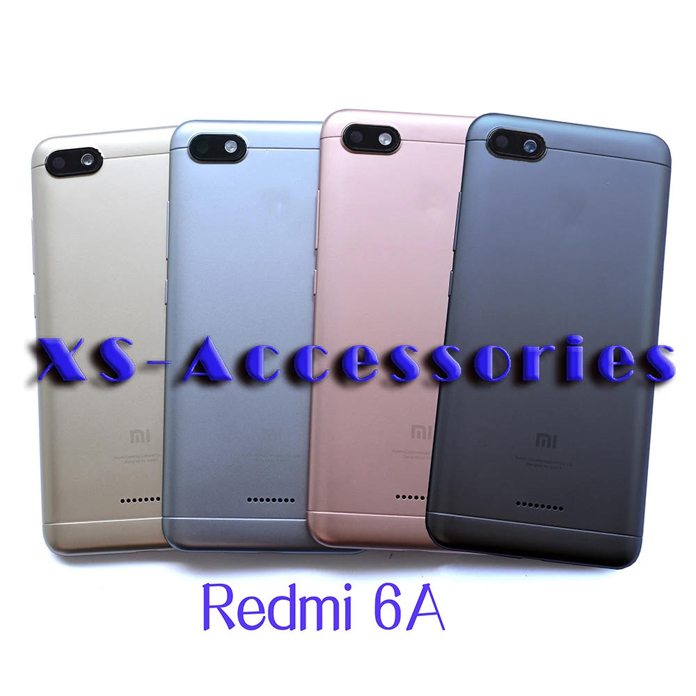 Задняя крышка батареи для Xiaomi Redmi 6A Задняя Дверь Корпус Замена Передняя панель запасные части объектив для Redmi6A