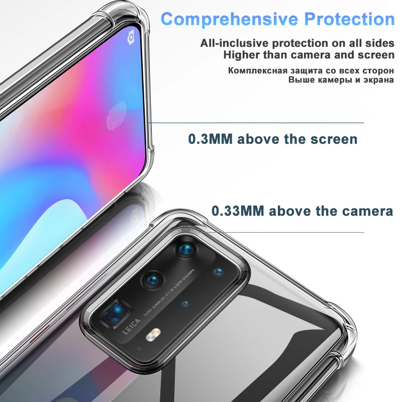 Полный защитный чехол на для Huawei P20 защита экрана Honor 10 Lite 8X 9X 20 защитное стекло