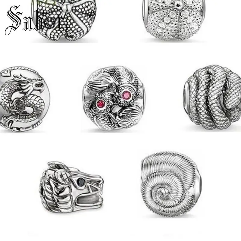 Самые модные бусины в виде животных Карма для браслета и ожерелья Модные