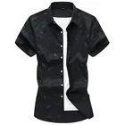 Модные корейские дизайнерские Гавайские пляжные повседневные рубашки с коротким рукавом мужская белая блузка 2022 летняя одежда плюс Азиатский размер 5XL 6XL