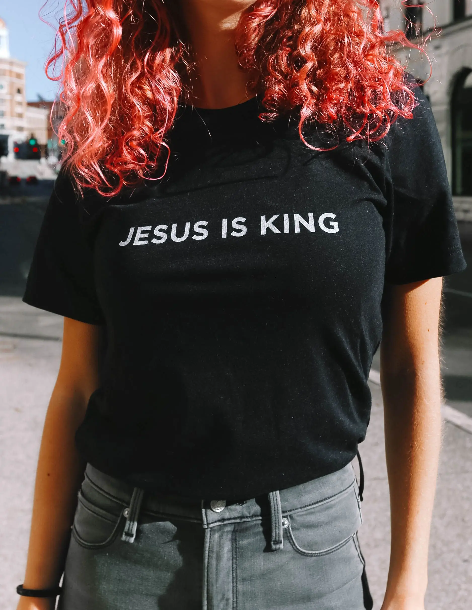 Женская футболка с надписью Jesus Is King Christian Faith Hope Love Harajuku футболки Religion уличная