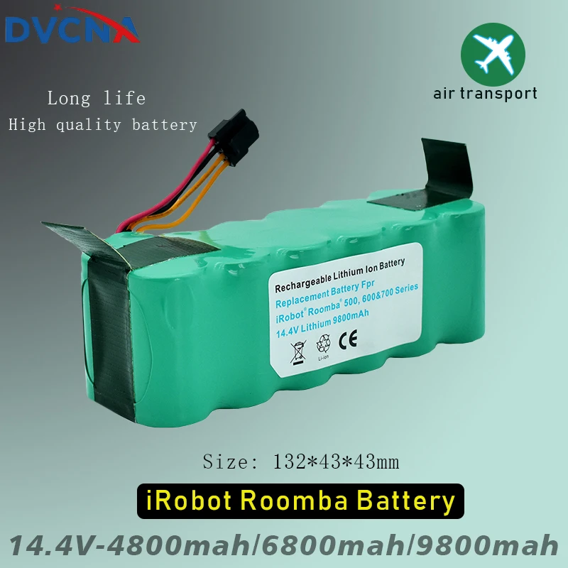 

14,4 В 4,8/6,8/Ач подметальный робот Ni-MH аккумулятор для Kitfort KT504 Haier T322 T321 T320 T325/Panda X500 X580/Ecovacs Mirror
