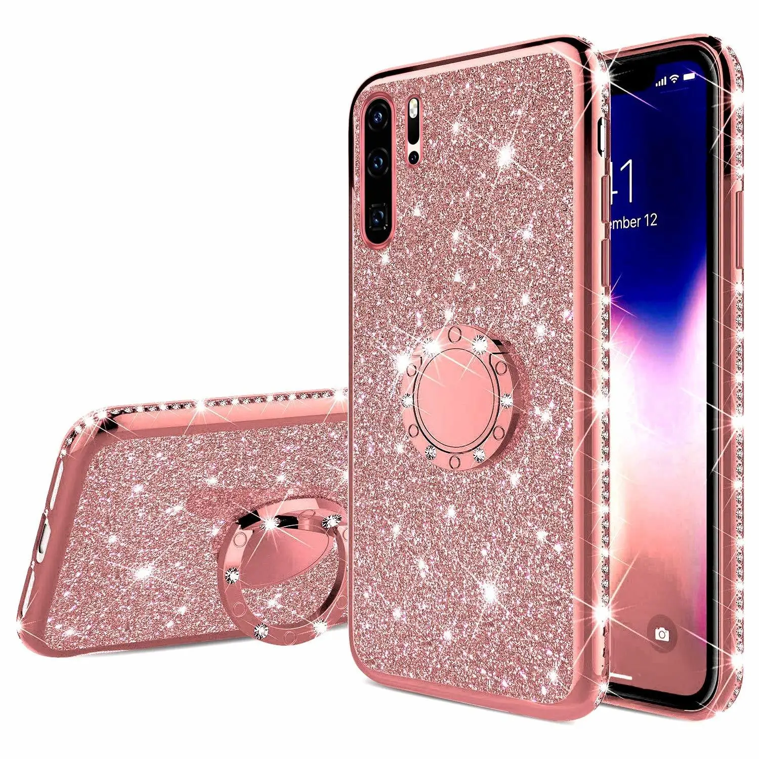 Силиконовый чехол с кольцом подставкой для Huawei P10 P40 Pro P Smart Z Nova 3 3i Mate 10/20 Lite/Pro Honor 7X