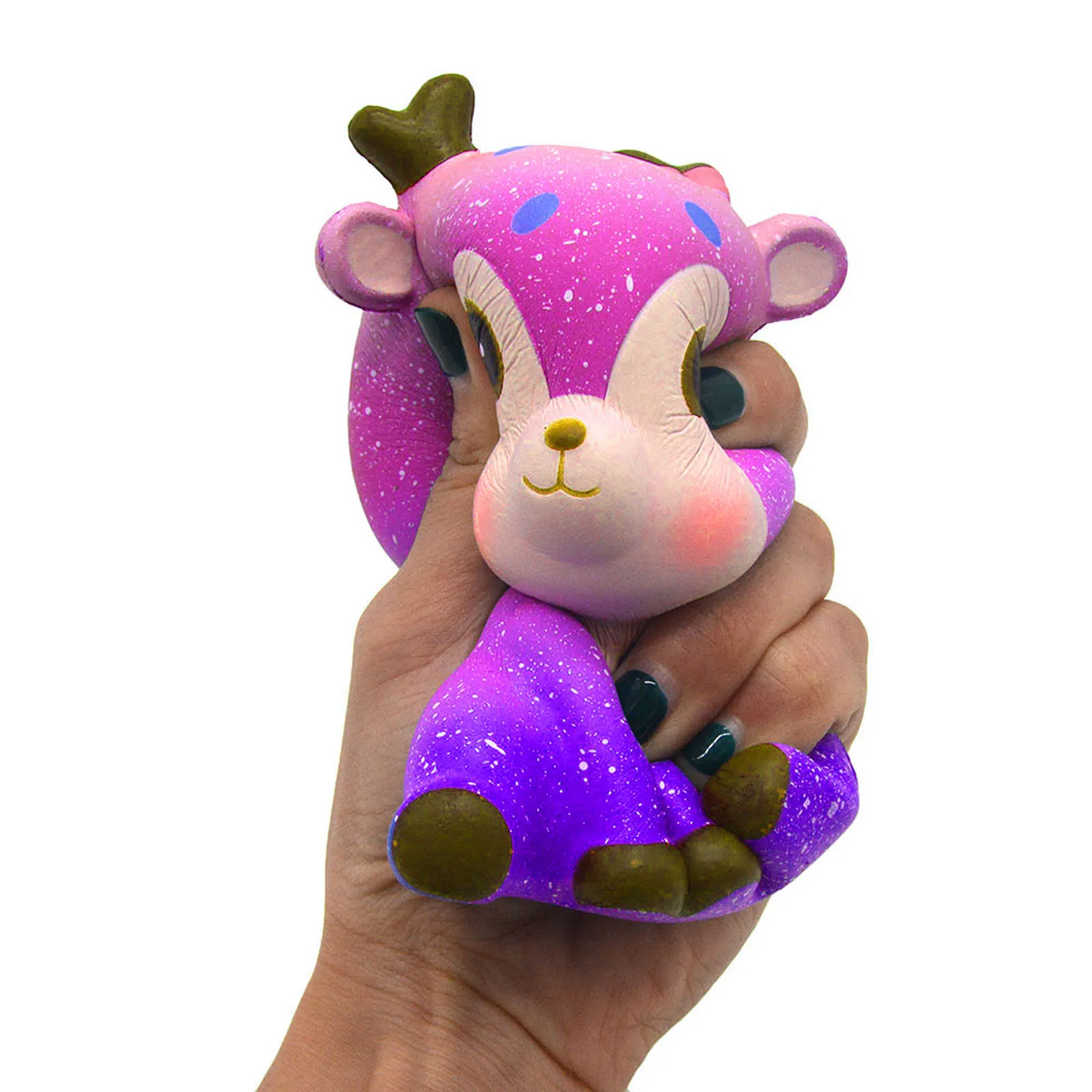 

Relieve Stress Kawaii Cartoon Galaxy Deer Slow Rising Cake Cream Scented Squeeze decompression Stress Reliever Toys Kid Gift #40
