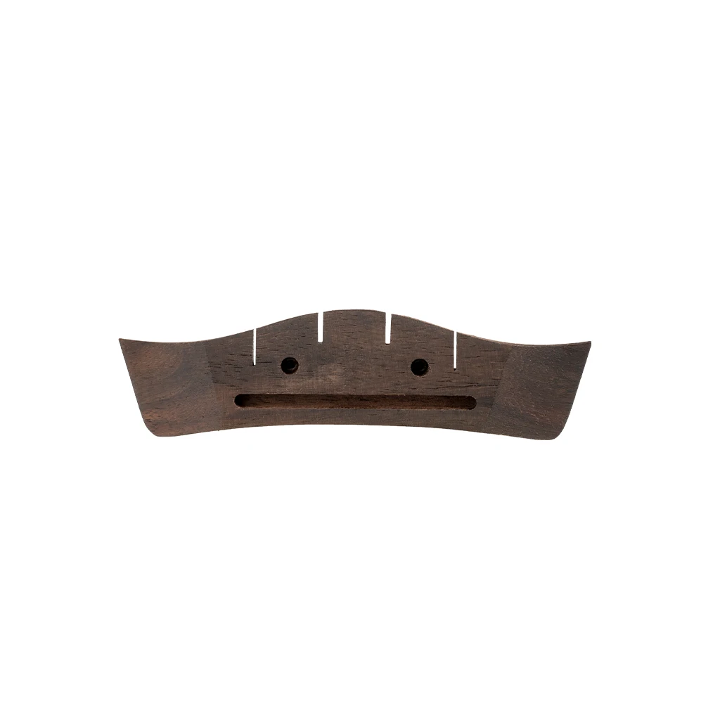 

Rosewood Ukulele Bridge For 26 Inch Tenor Uke Precisely Shaped Slotted And Pre-drilled