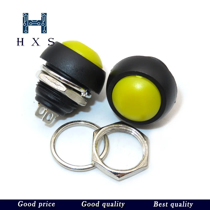 Водонепроницаемая кнопочная кнопка 12 мм 2 шт. для переключателя