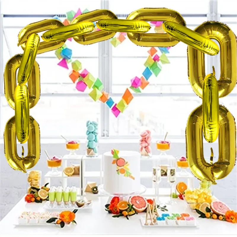 16 дюймовая цепочка золото серебро алюминий фольга шар бар коммерческий магазин