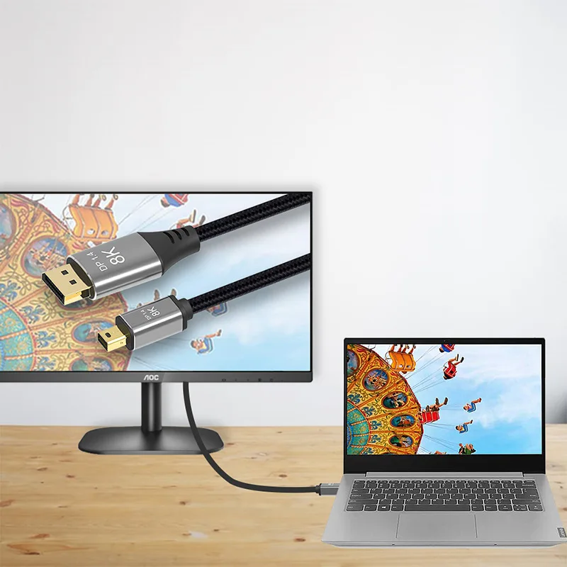 Кабель Minidp для Displayport двунаправленный межпозиционный кабель DP1.4 версия 4K @ 144 Гц HD