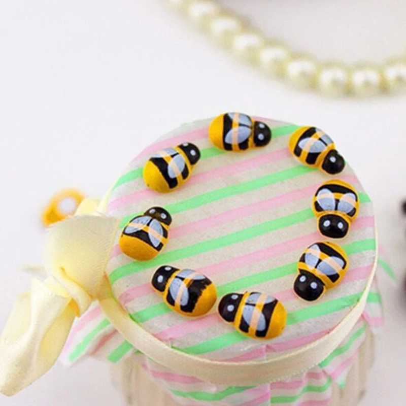 100 шт. самоклеящиеся маленькие деревянные шмели для скрапбукинга