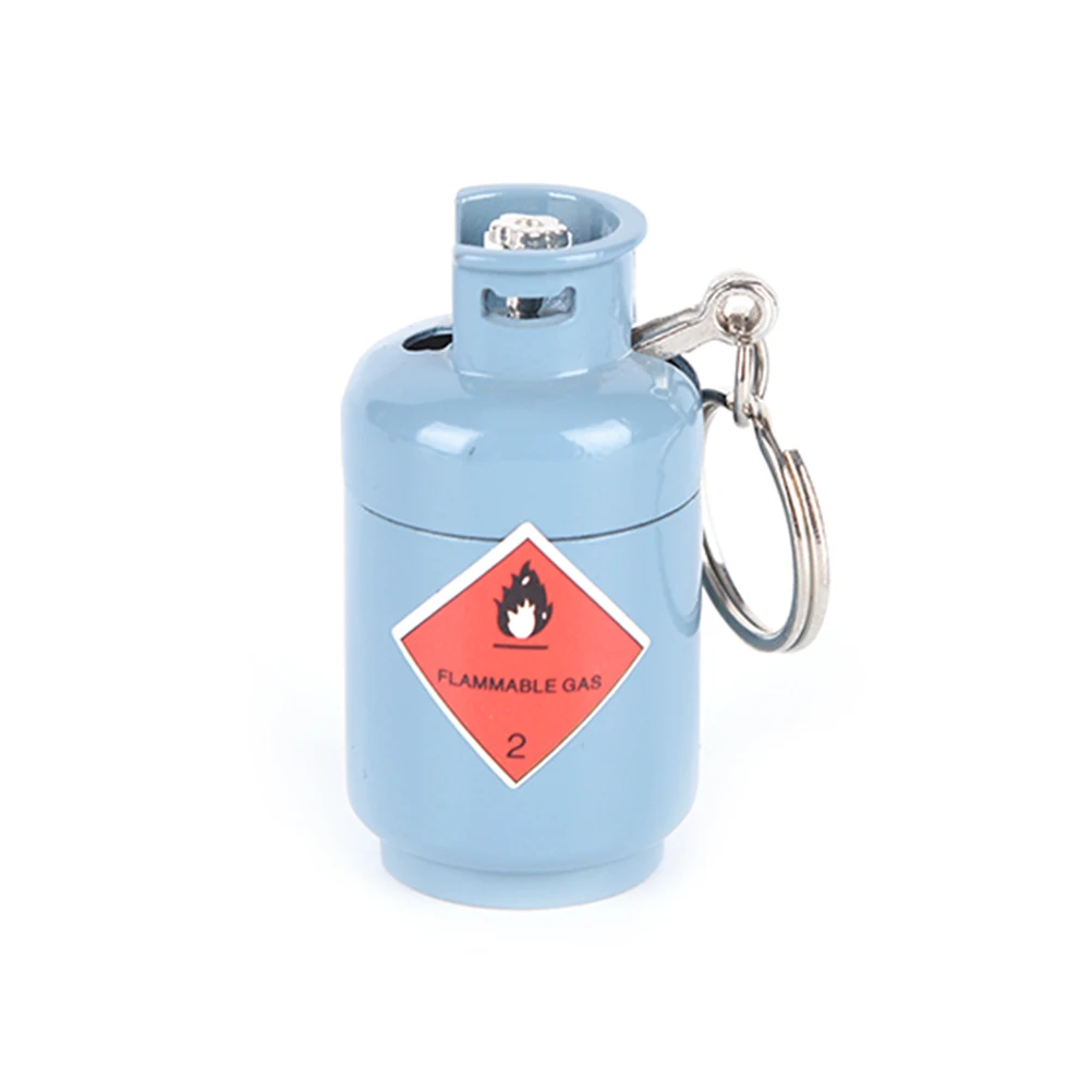 Прекрасный газовый мини баллон в форме брелока многоразового использования Бутановая сигарета зажигалка