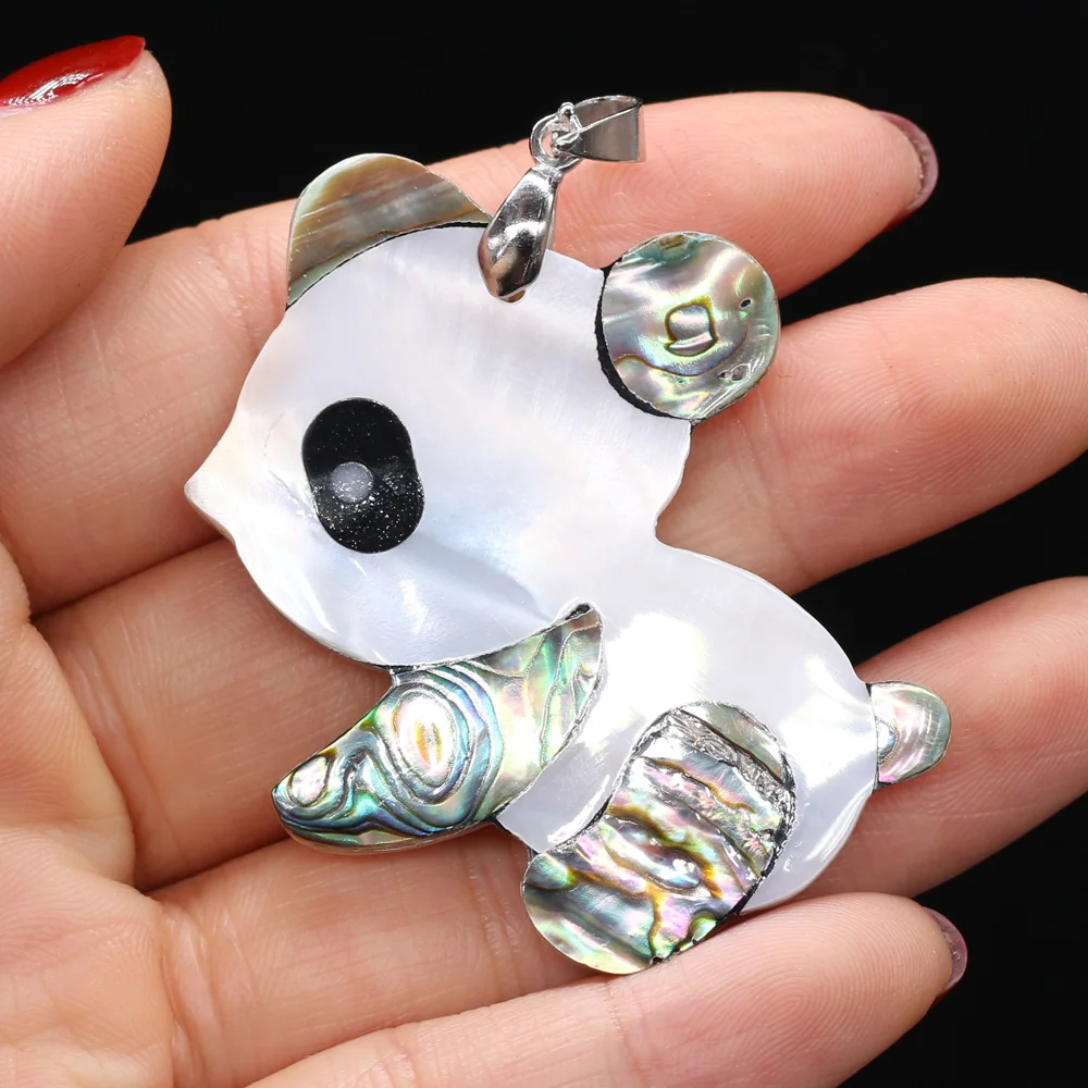 

Natural Sea Shell Pendant Cute Panda Necklace Pendants Charms Accessories DIY Jewelry Making Supplies