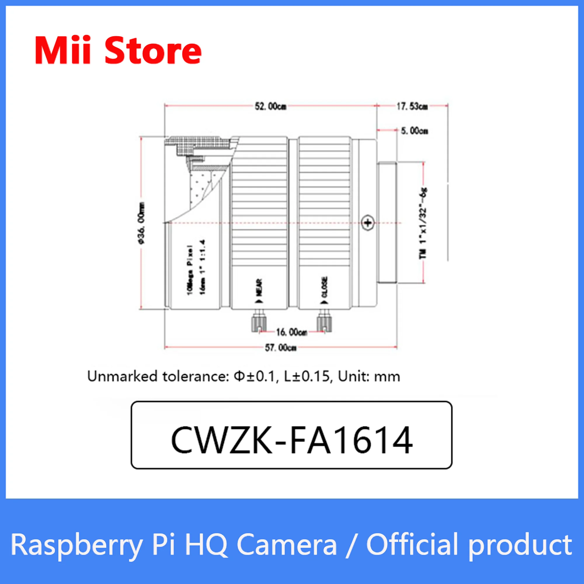 Официальный товар для камеры Raspberry Pi HQ фотокамера 10 МП объектив 6 мм Sony IMX477 с