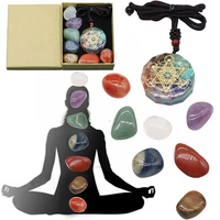 orgone pendant kit 7 chakra healing crystals stones metatron cube orgonite pendant energy generator necklace spiritual enhance