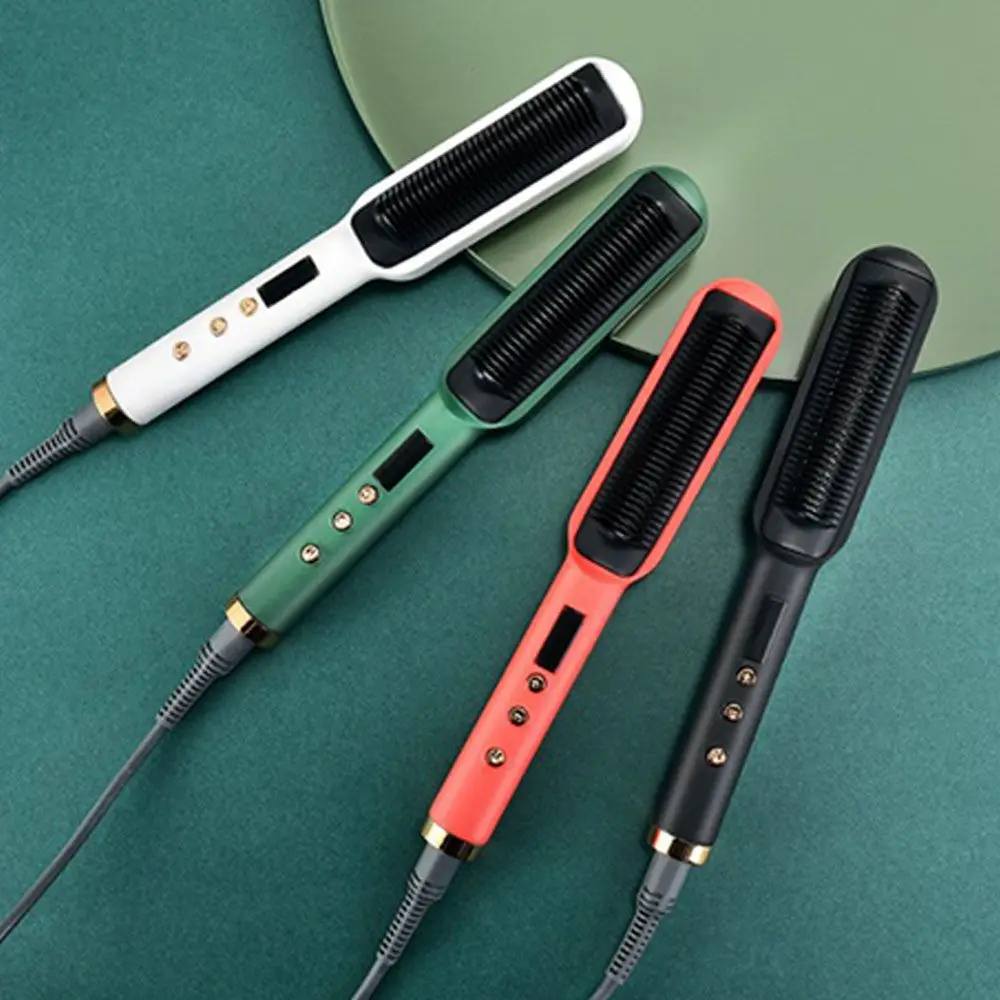 

Iron Comb Styler curling straightening Two-in-one Curler straightening hair comb Fast Heating Ceramic Electric