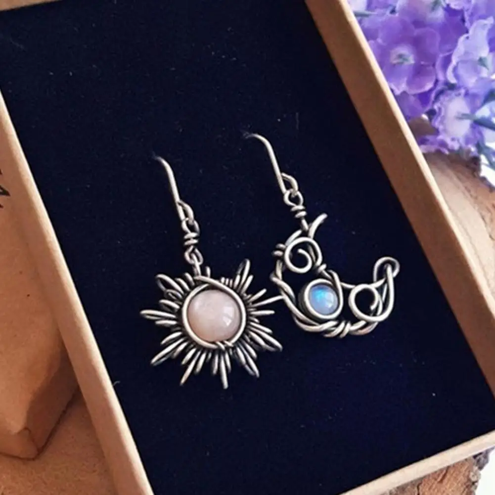 

New Arrival Fashion Classic Geometric Women Dangle And Female Of Asymmetric Korean Earrings Earrings Jewelry Star Moon U5R9