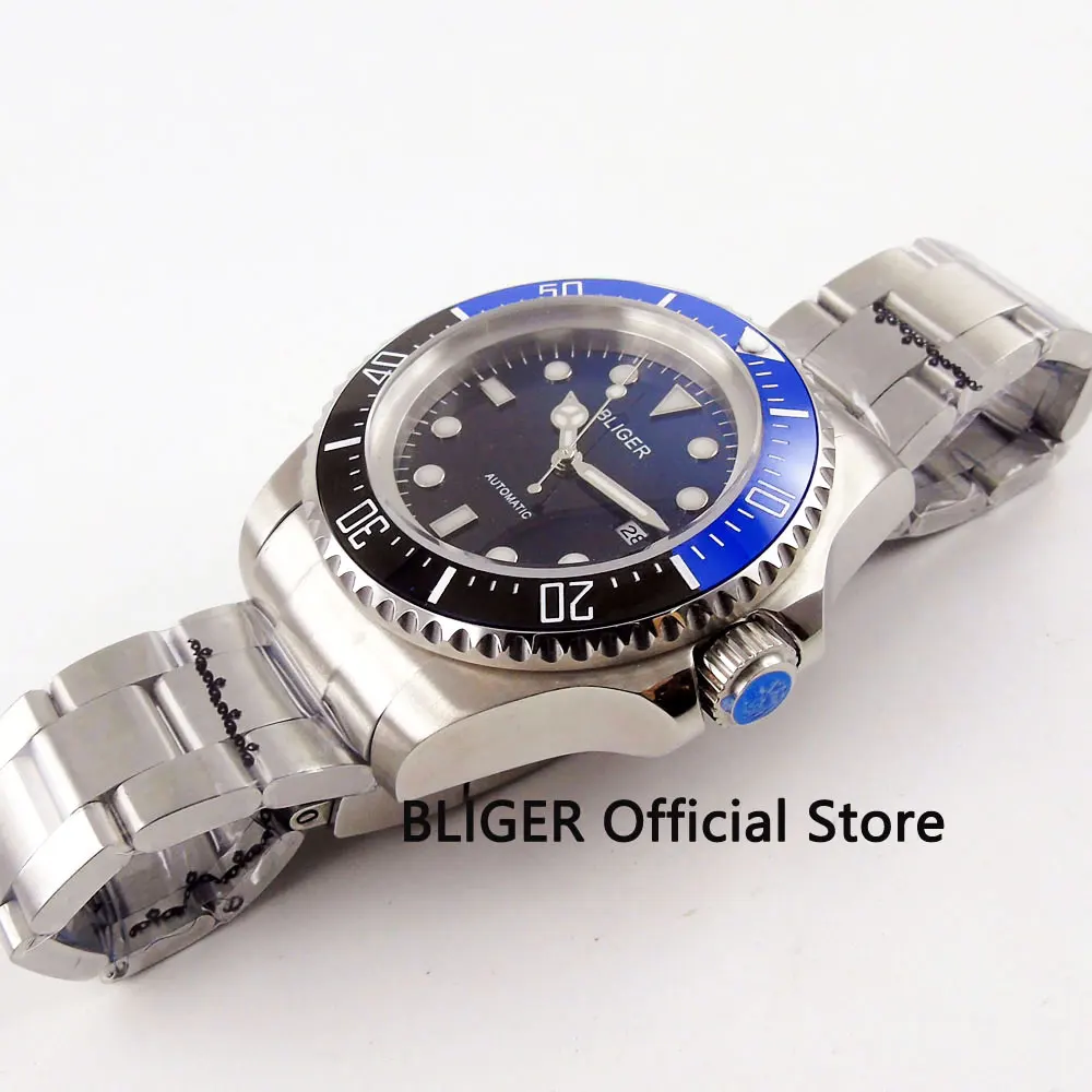 Часы наручные BLIGER мужские с градиентным циферблатом керамические однотонные