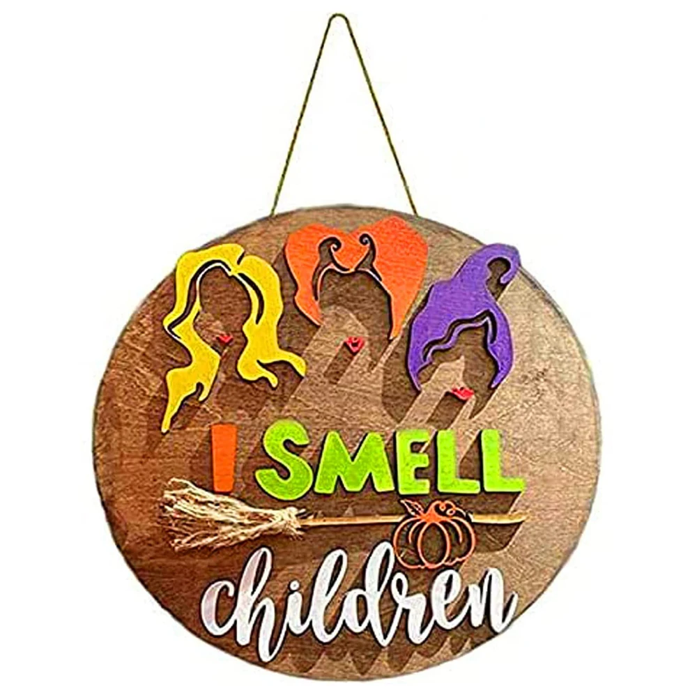 

Декор на Хэллоуин, деревянный знак, подвесное украшение, Декор для дома, слегка эффект 3D, ручная работа, для подарка, дверные украшения, насте...