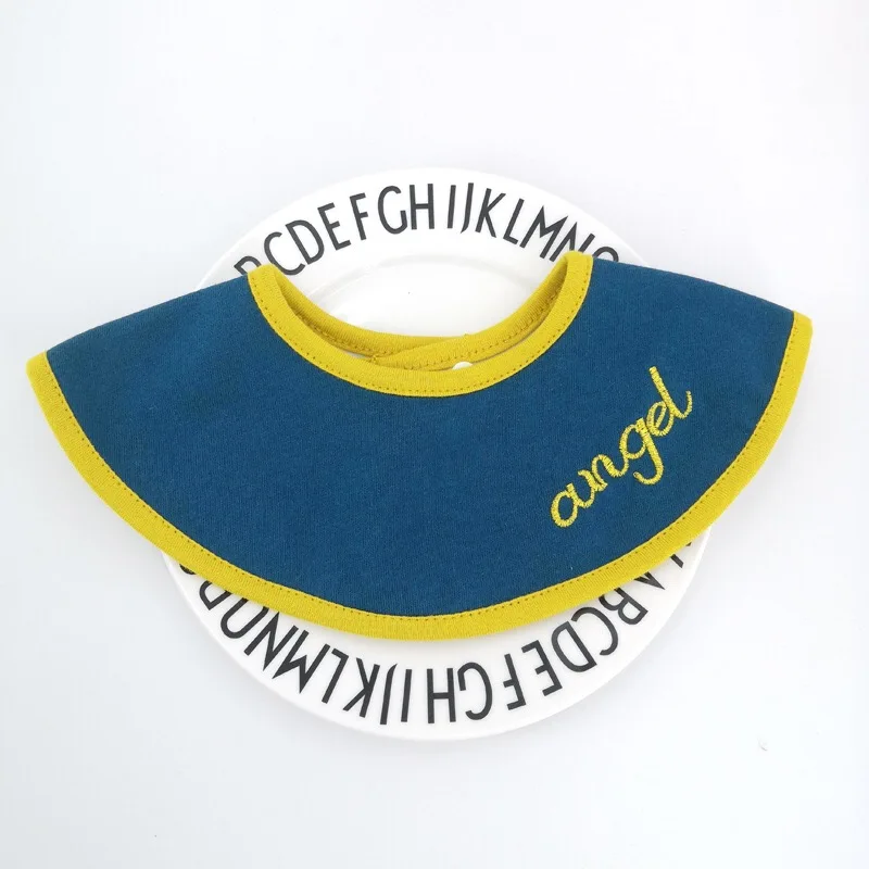 Korean baby princess saliva towel cotton bib embroidery color high quality children's birthday leave collar | Детская одежда и
