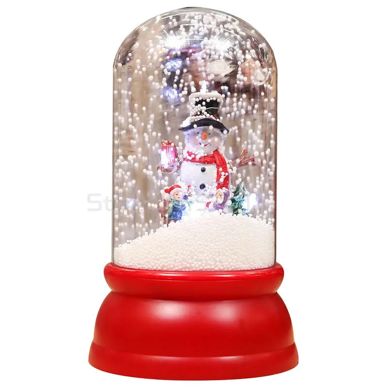 Economici Pupazzo Di Neve Natale Musicale Lanterna Da Neve USB E Batteria Regalo Di Natale Led Fata Luci Lampada Con 3 Canzoni Decorazioni Per La Casa