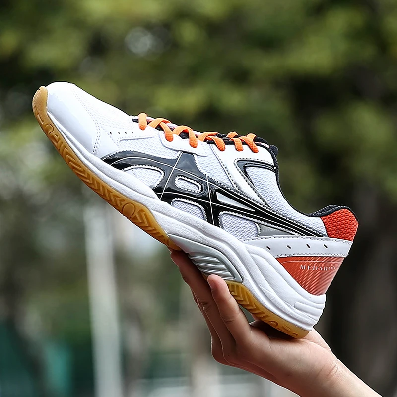 

Мужская обувь для бадминтона, дышащая профессиональная спортивная обувь для мужчин и женщин, белые высококачественные кроссовки с резинов...