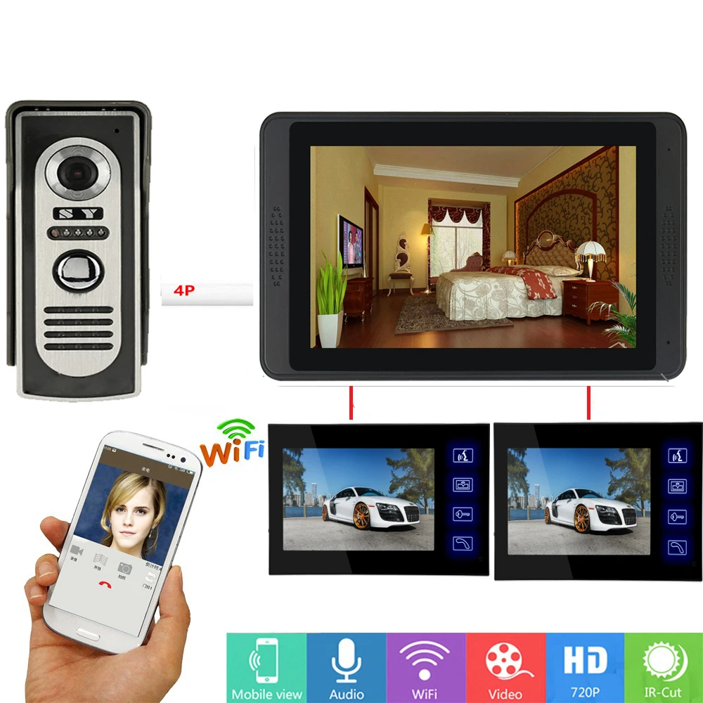 Видеодомофон с управлением через приложение беспроводной видеодомофон