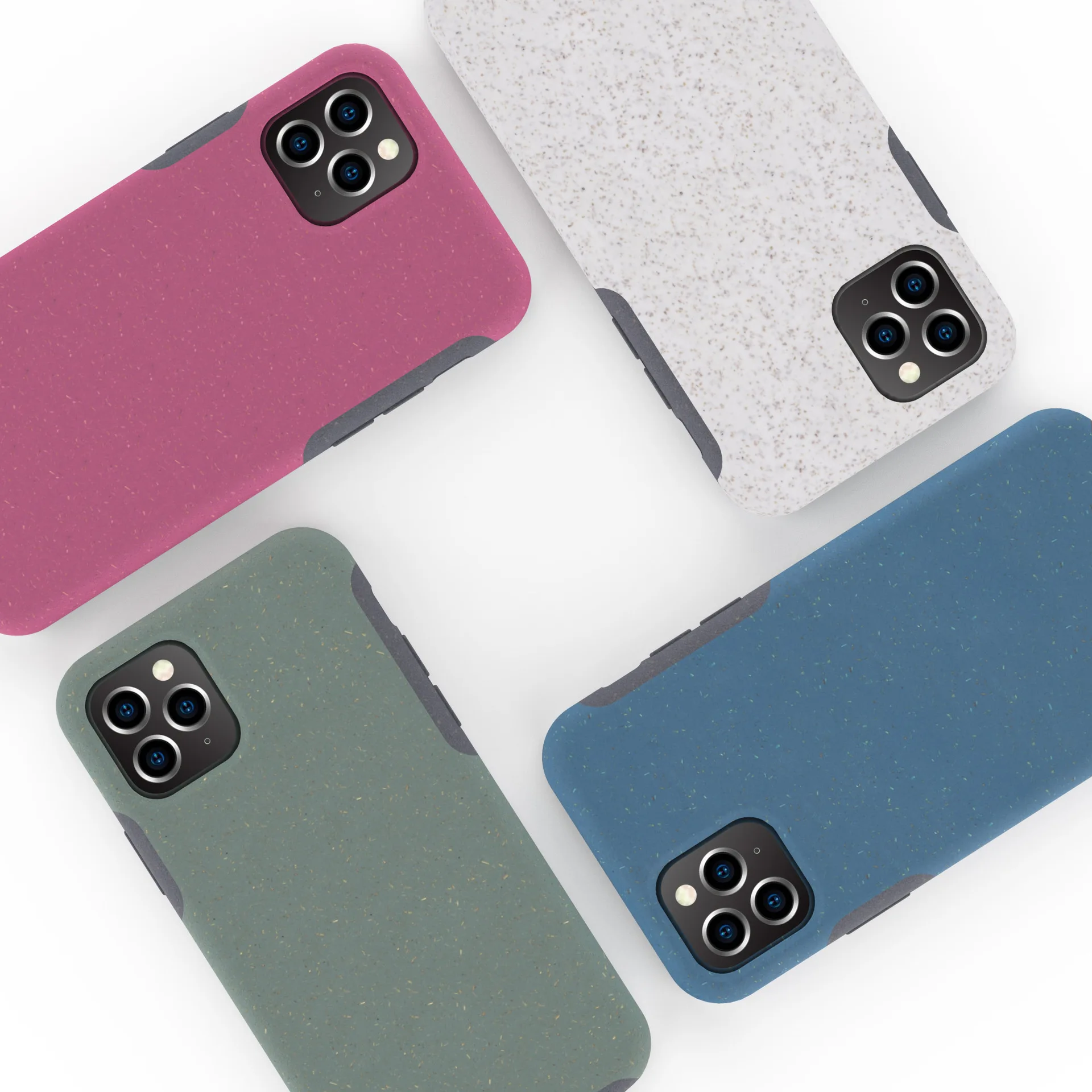 

Suitable for IPhone 12 Degradable Mobile Phone Shell Anti Falling Cover Thickening Shell Wheat Straw