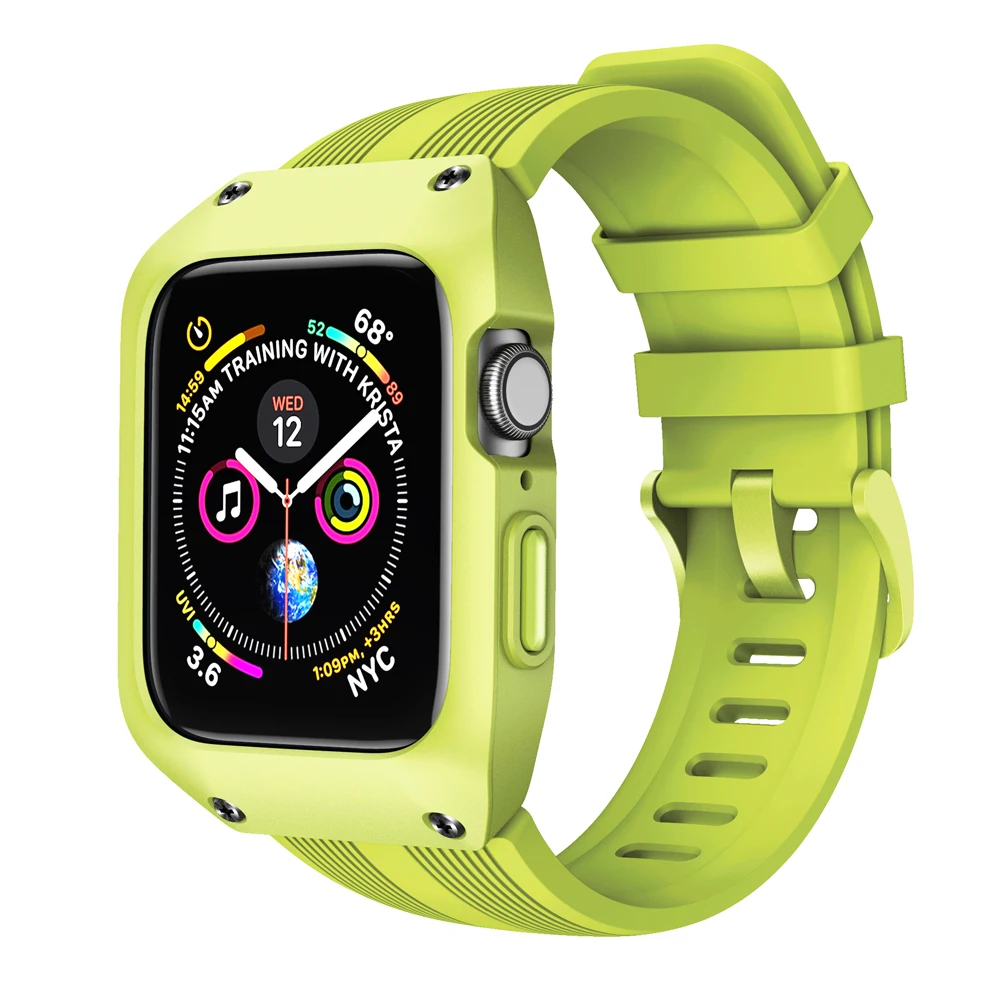 Чехлы для часов наручных iWatch Apple watch серии 1/2/3/4/5 Силиконовые петли 44 мм 40 42 38