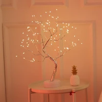 led usb copper wire tree table lamp kids night light battery operated for home fairy bedroom valentines day wedding decoration