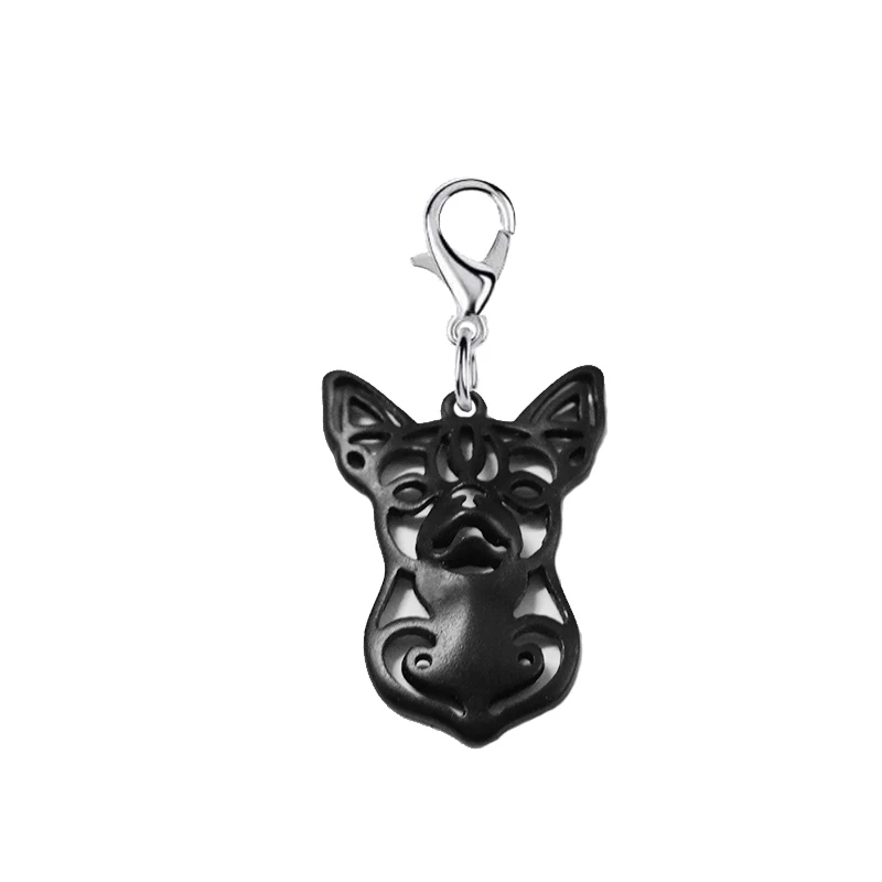 

Drop Shipping Black Chihuahua Dog Keychain Accessories Key Chain For Women Bag Charm Pendant DIY Key Rings Jewelry For Men Gifts