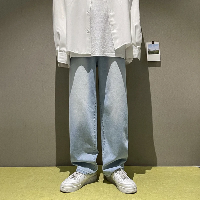 

Men's Jeans Straight Baggy Casual Pants Men's Korean Fashion Wide-leg Trousers Everyday All-match Style Male Women's Streetwear
