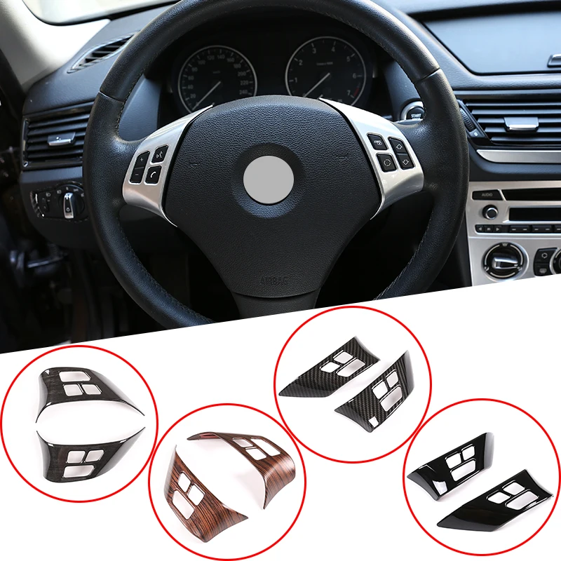 2 шт. для BMW X1 E84 2010-2013 E90 E92 3 серии 2005-2012 ABS хромированные кнопки на рулевое колесо