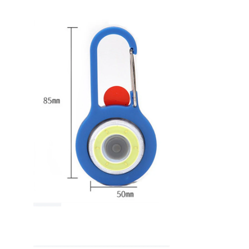 Портативный мини карабин флэш светильник COB светодиодный брелок фонарь лампа для