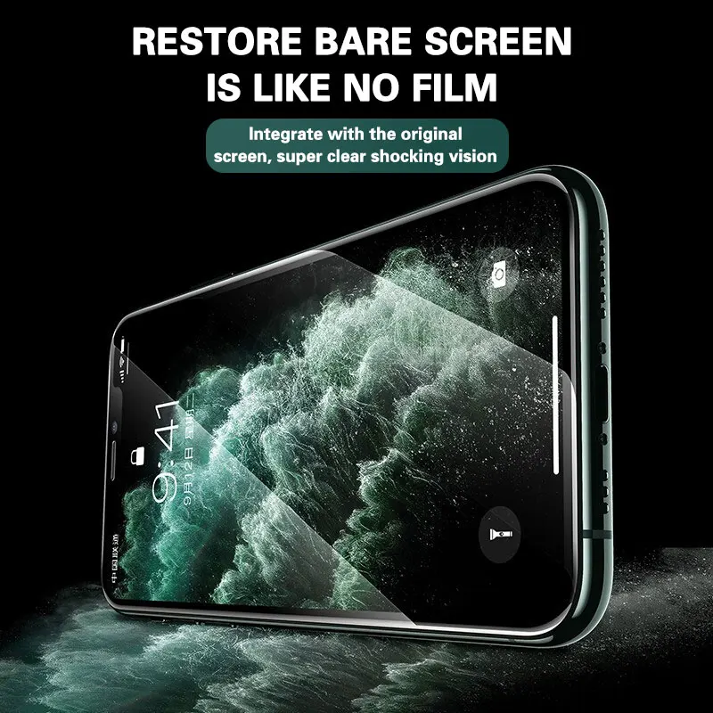 

Full Cover Glass on For iPhone 11 Pro Max XS MAX XR X Screen Protector Tempered Glass For iPhone 7 8 6 6s Plus 10 11 Glass Film