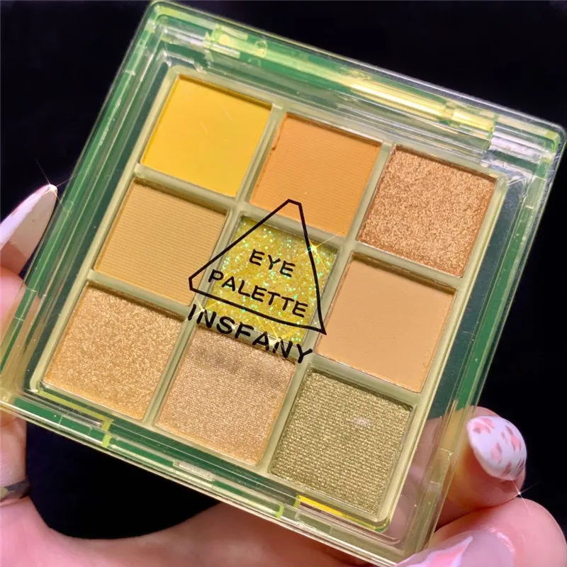 9 цветов детские синие тени для век макияжная палитра матовые мерцающие Сияющие