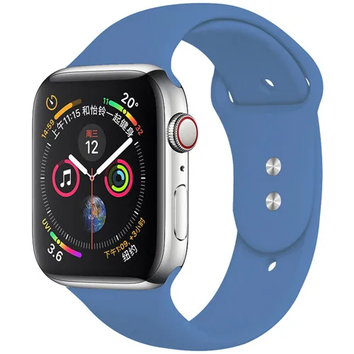 pu blur 2 Спортивный ремешок для Apple Watch ремешок 44 мм 40 4 3 iwatch ремешок 42 мм 38 мм силиконовый pulseira ремешок для часов Браслет Apple watch 5 ремешок 44 мм - Цвет ремешка: pu blur 2