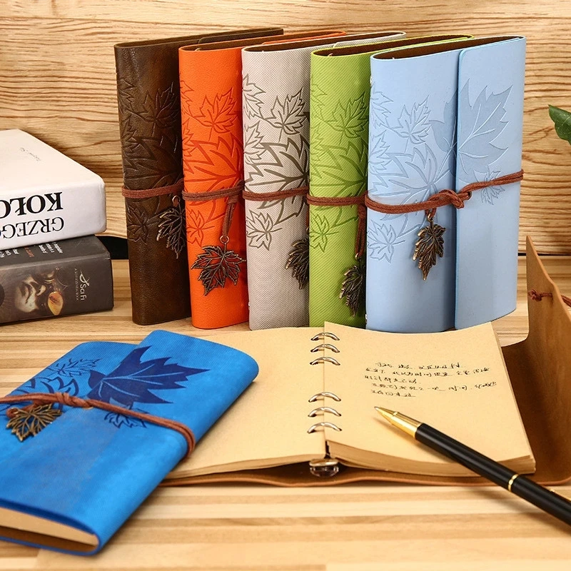 

Travelers Vintage Notebook PU Leather Blank Kraft Diary Note Book Journal Sketchbook Stationery School Office Supplies A6/A5