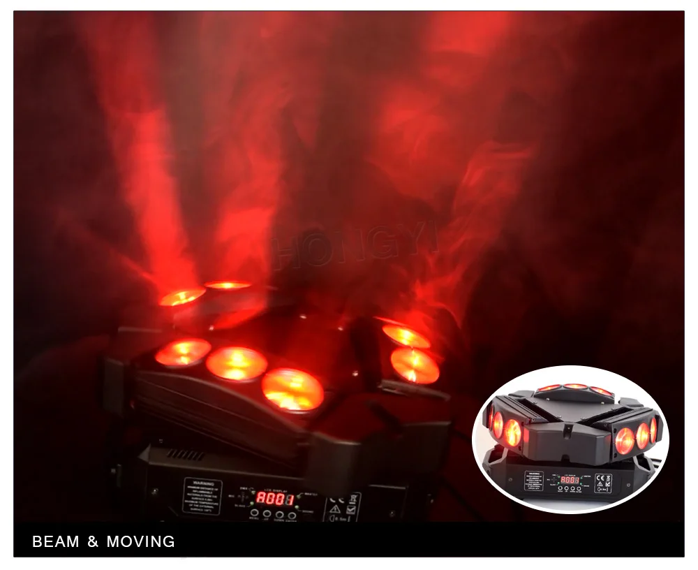 9*12 Вт 4в1 RGBW волшебный свет DMX512 пикселей светодиодный движущийся паук дя головы луч для сцены