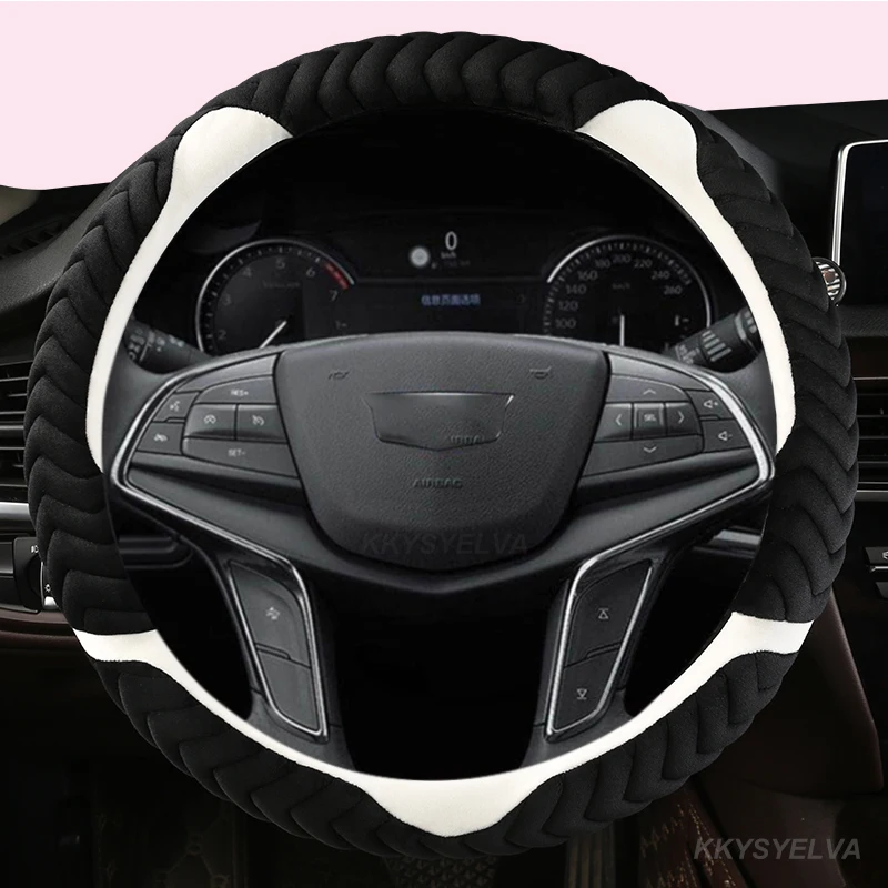 

Winter Plush 38cm Car Steering Wheel Cover for Cadillac XT4 XT5 XT6 ESCALADE CT4 CT4-V CT5 CT5-V LYRIQ ATS Car Styling