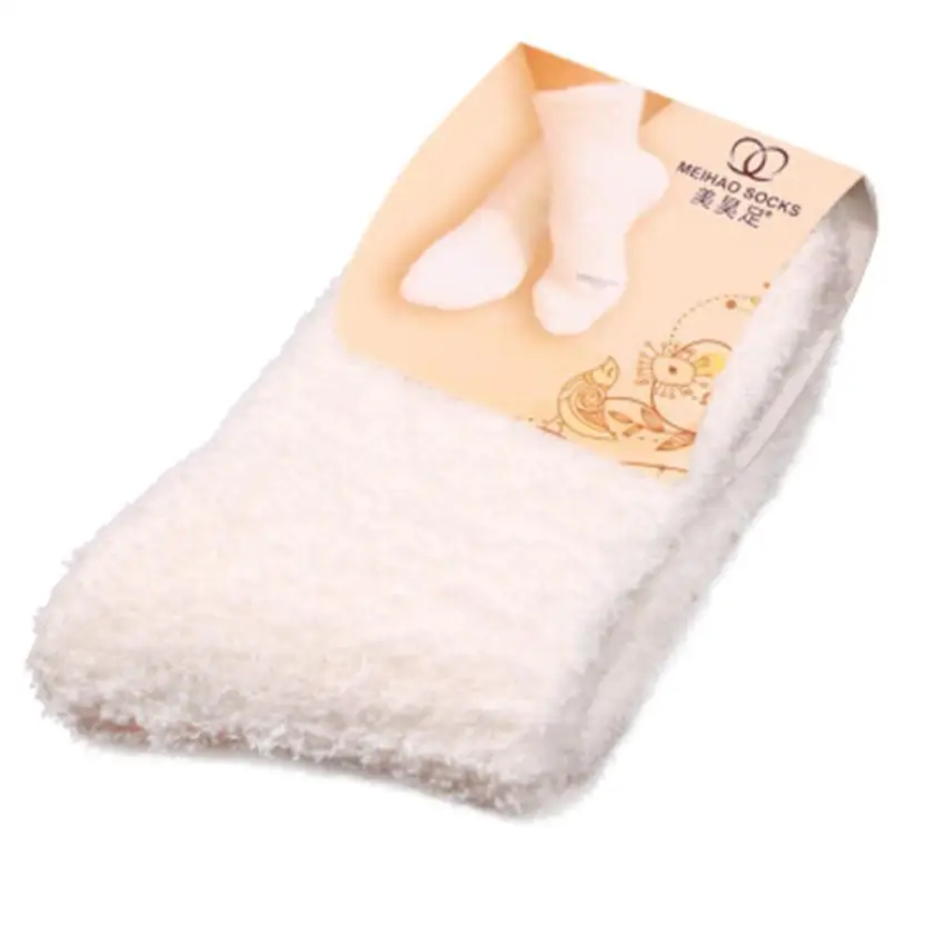 Socks 2017 Home Women Girls Soft Bed Floor Fluffy Warm Winter Pure Color socks NOV20 | Женская одежда